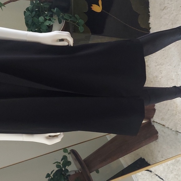 H By Halston black open vest knee length - Picture 3 of 5